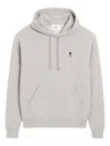 Ami Alexandre Mattiussi Ami Paris Ami Paris Grey Cotton Ami De Coeur Hoodie In Gray