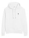 Ami Alexandre Mattiussi Long-sleeved Hooded Sweatshirt In White