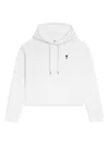 Ami Alexandre Mattiussi Ami Paris Ami Paris De Coeur Cotton Hoodie In White