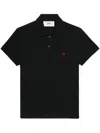 Ami Alexandre Mattiussi Ami Paris Men Black Polo Shirt With Adc Embroidery At The Front In Cotton Man In Black