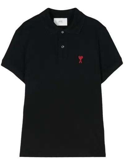 AMI ALEXANDRE MATTIUSSI AMI DE COEUR COTTON POLO SHIRT