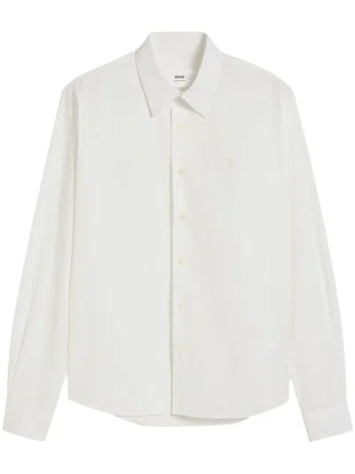 Ami Alexandre Mattiussi Ami De Coeur Cotton Shirt In White