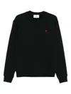 Ami Alexandre Mattiussi Ami Paris Ami De Coeur Black Crew-neck Sweatshirt Women In Black