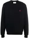 Ami Alexandre Mattiussi Ami Paris Ami De Coeur Crewneck Sweatshirt In Black