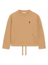 Ami Alexandre Mattiussi Ami De Coeur Cotton Sweatshirt In Neutral