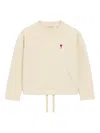 Ami Alexandre Mattiussi Ami De Coeur Cotton Sweatshirt In Neutral