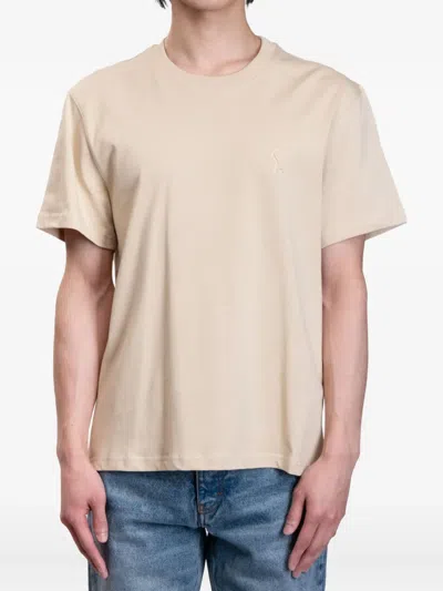 Ami Alexandre Mattiussi Ami De Coeur Cotton T-shirt In Neutral