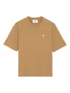 Ami Alexandre Mattiussi Ami De Coeur Cotton T-shirt In Brown