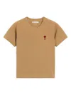 Ami Alexandre Mattiussi Ami De Coeur Cotton T-shirt In Brown