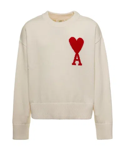 AMI ALEXANDRE MATTIUSSI AMI DE COEUR CREW-NECK JUMPER