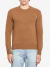 Ami Alexandre Mattiussi Ami De Coeur Sweater In Extrafine Wool And Silk In Brown