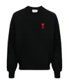 Ami Alexandre Mattiussi Ami Paris Ami De Coeur Black Crew-neck Sweatshirt Women In Black