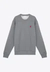 Ami Alexandre Mattiussi Ami Paris Ami De Coeur Grey Crew-neck Sweatshirt Women In Gray