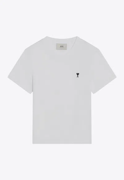 Ami Alexandre Mattiussi Ami Ami De Coeur Crewneck T-shirt In White