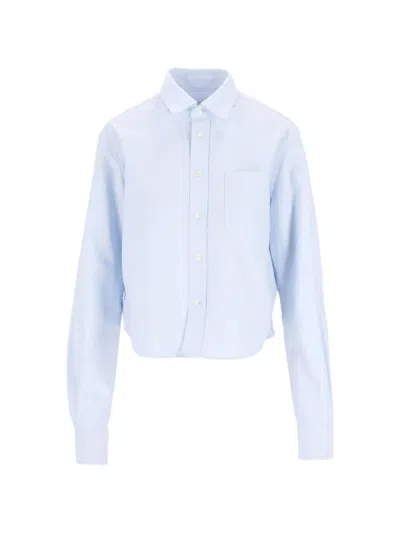 Ami Alexandre Mattiussi Ami Paris Ami De Coeur Cotton Shirt In Blue