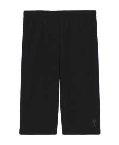 Ami Alexandre Mattiussi Ami De Coeur Cycling Shorts In Black