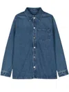 Ami Alexandre Mattiussi Oversized Ami De Coeur Overshirt Blue Unisex In 480 Used Blue
