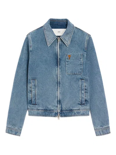 Ami Alexandre Mattiussi Ami Paris Jacket Adc Zipped Jacket Clothing In Blue