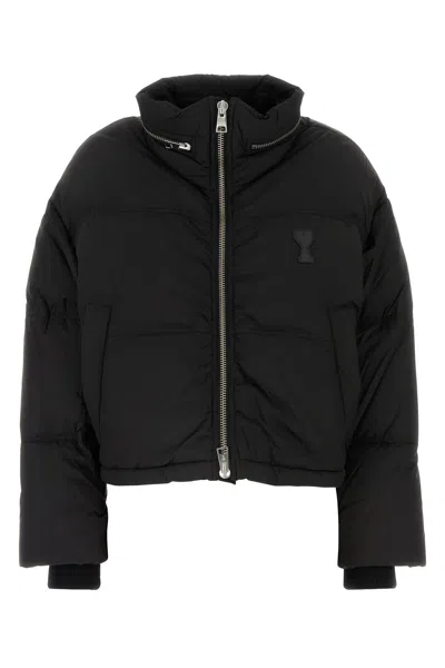 Ami Alexandre Mattiussi Ami De Coeur Down Jacket-l Nd Ami Female In Black