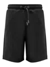 Ami Alexandre Mattiussi Ami Paris Ami De Coeur Logo Embossed Drawstring Shorts In Black