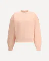Ami Alexandre Mattiussi Cropped Long-sleeve Sweatshirt With Embroidered Heart Detail In Pink