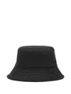 Ami Alexandre Mattiussi Black Wool Embossed Ami De Coeur Bucket Hat Grey In Black