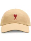Ami Alexandre Mattiussi Ami De Coeur Embroidered Cap In Neutral