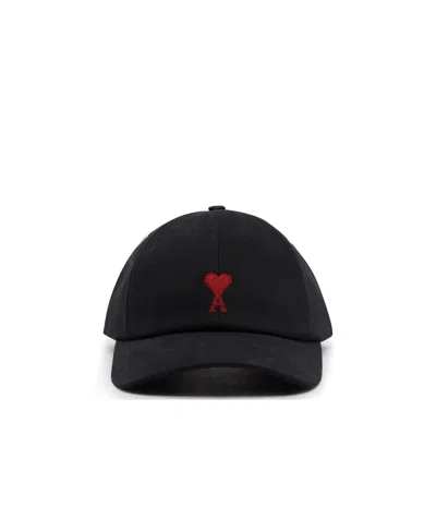 Ami Alexandre Mattiussi Ami Paris Cap Red Adc Embroidery Accessories In Blue