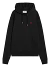 Ami Alexandre Mattiussi Ami Paris Ami De Coeur Navy Blue Hoodie In Black