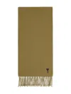 Ami Alexandre Mattiussi Ami De Coeur Embroidered Scarf In Brown