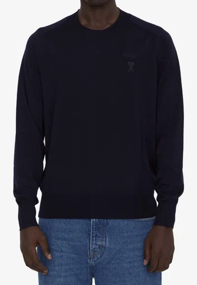 Ami Alexandre Mattiussi Ami Paris Ami De Coeur Jumper In Blue