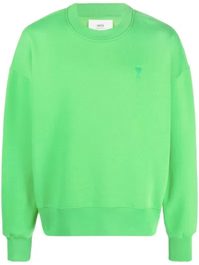 Ami Alexandre Mattiussi Ami De Coeur Oversized T-shirt In Green
