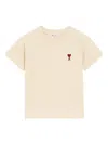Ami Alexandre Mattiussi Ami De Coeur Embroidered T-shirt In Neutral