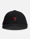 Ami Alexandre Mattiussi Ami De Coeur Embroidery Cap In Black