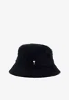 Ami Alexandre Mattiussi Ami Ami De Coeur Logo Plaque Bucket Hat In Black