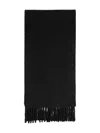 Ami Alexandre Mattiussi Ami De Coeur Fringed Scarf In Black