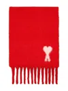 Ami Alexandre Mattiussi Red Alpaca Ami De Coeur Scarf Red In Red