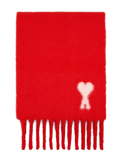 AMI ALEXANDRE MATTIUSSI AMI DE COEUR FRINGED SCARF