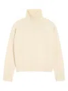 Ami Alexandre Mattiussi Wool And Cashmere Funnel Neck Sweater In Neutral