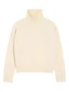 Ami Alexandre Mattiussi Wool And Cashmere Funnel Neck Sweater In Neutral