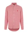 Ami Alexandre Mattiussi Ami De Coeur Gingham Check Shirt In Pink