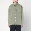 Ami Alexandre Mattiussi Ami Paris Ami De Coeur Green Sage Shirt Jacket Men In Beige