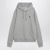 Ami Alexandre Mattiussi Ami Paris Ami De Coeur Grey Hoodie