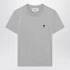 Ami Alexandre Mattiussi Ami Paris Ami De Coeur Grey T-shirt Women