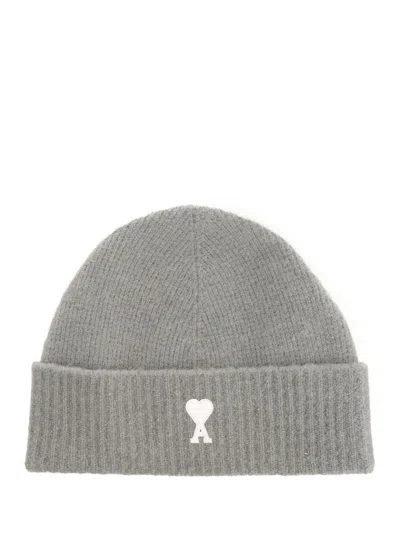 Ami Alexandre Mattiussi Ami De Coeur Hats Grey In Gray