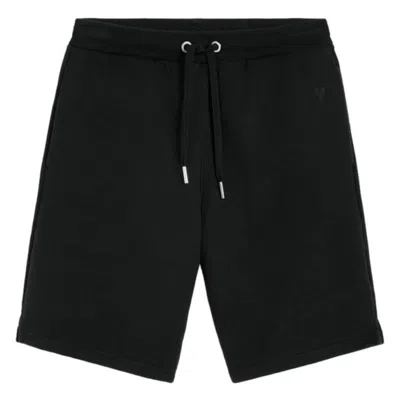 Ami Alexandre Mattiussi Ami De Coeur Heavy Fleece Shorts In Black