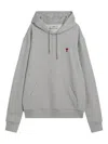 Ami Alexandre Mattiussi Ami Paris Ami De Coeur Grey Hoodie In Gray