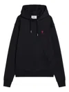 Ami Alexandre Mattiussi Ami Paris Ami De Coeur Navy Blue Hoodie In Black