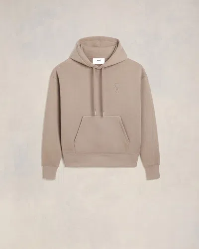 Ami Alexandre Mattiussi Ami De Coeur Hoodie Neutrals Unisex In Light Taupe/2811