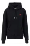Ami Alexandre Mattiussi Ami Paris Ami De Coeur Navy Blue Hoodie In Black